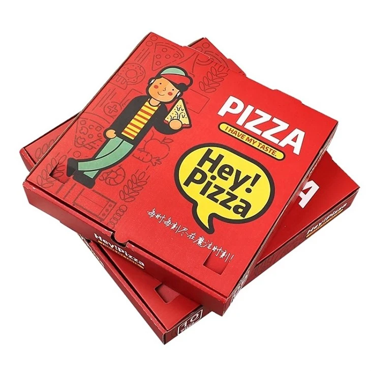 Anpassningsbara återvinningsbara färgglada pizzakartonger