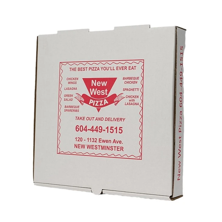Anpassad pizzalåda med logotyp med miljövänligt kraftpapper