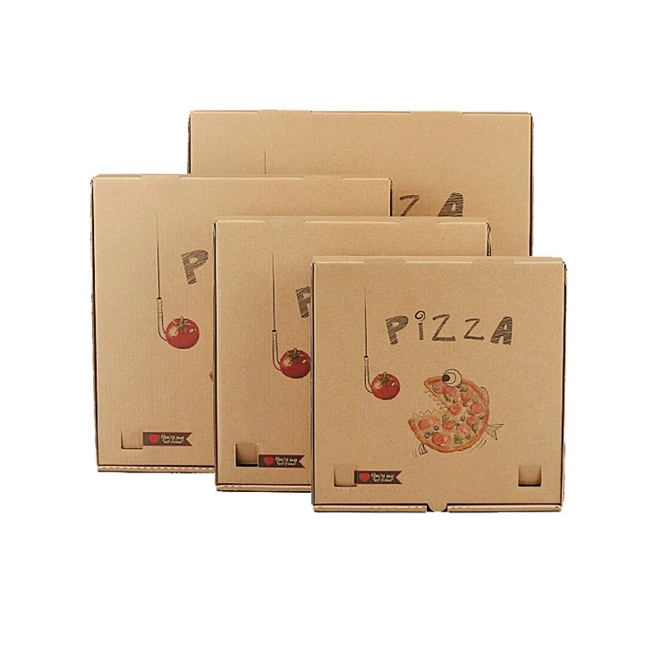 Professionell anpassad högkvalitativ pizzakartong med färgkort