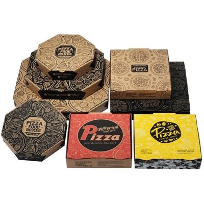 Oktangelformad pizzaförpackningslåda med kundlogotyp
